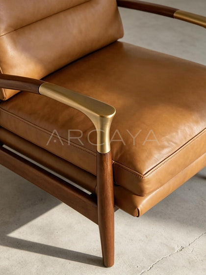 Genuine Leather Lounge Chair - detail