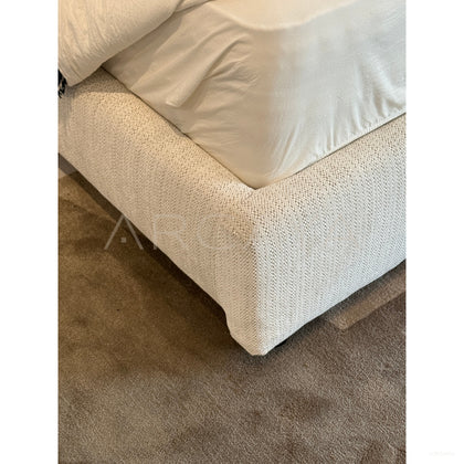 High Headboard Fabric Bed - scene
