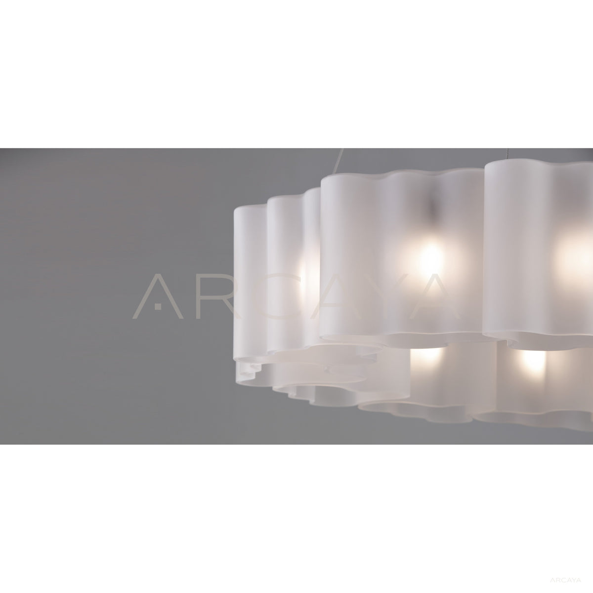 Ripple Glass Ring Linear Pendant Light 96290 in detail