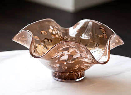 Hand Blown Glass Fruit Bowl - scene