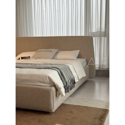 Minimalist Cotton Linen Bed - scene