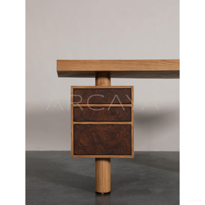 Mid Century Sculptural Desk - scene
