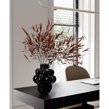 Black French Glass Vase - scene