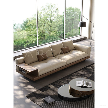 Connelly Full Leather Sofa - scene