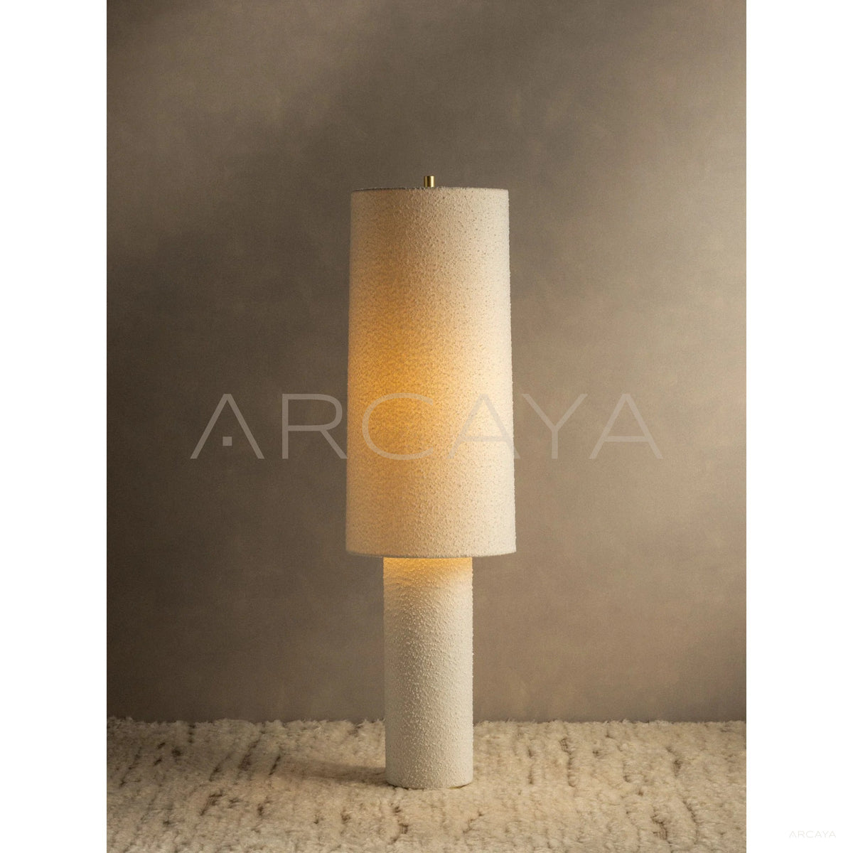 Straight Cylinder Fabric Floor Lamp in detail