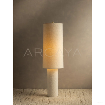 Straight Cylinder Fabric Floor Lamp - scene