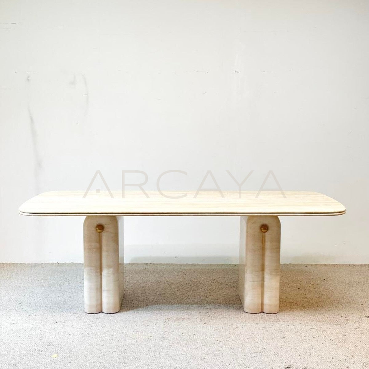 Wabi Sabi Travertine Dining Table - main