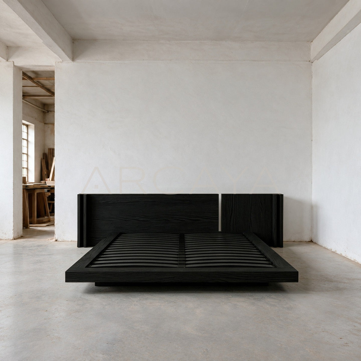 Yamato Minimalist Solid Wood Bed - main