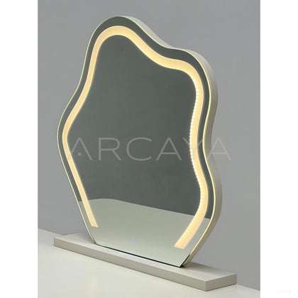 Cream Lighted Vanity Table - scene