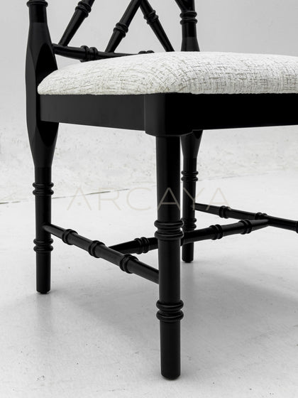 Vintage Bamboo Joint Dining Chair - detail
