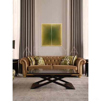 Garden Textured Tufted Sofa - scene