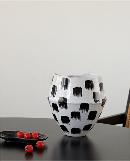 Jingdezhen Wide Mouth Wabi Sabi Floor Vase - scene