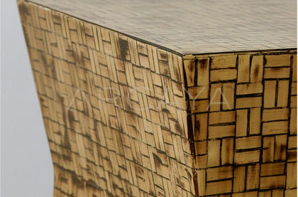 Handwoven Square Side Table - scene