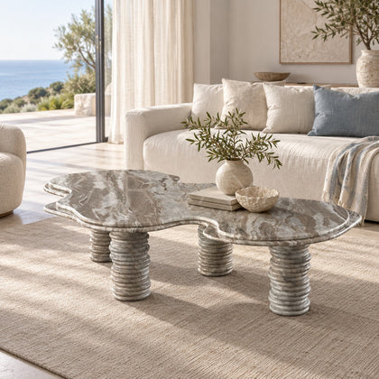Free Form Marble Coffee Table - main