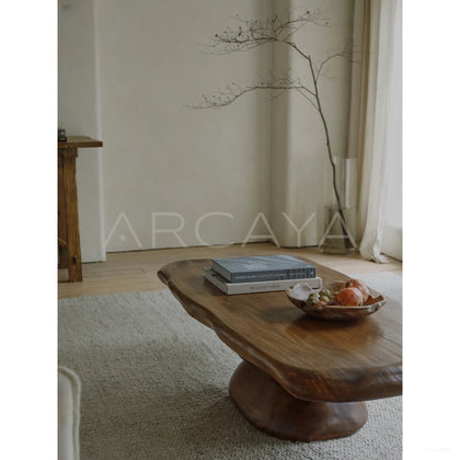 Stacked Wood Coffee Table - scene