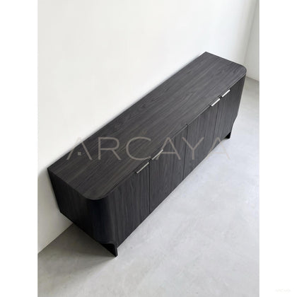 Ash Wood Minimalist Sideboard - scene