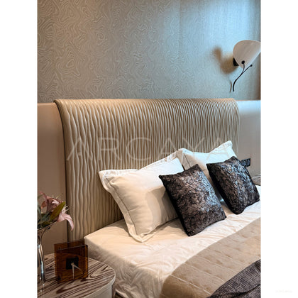 Wide Headboard Queen Bed - scene