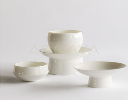 Sunxun Collab Footed Tea Snack Plate - scene