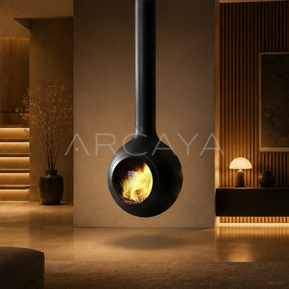 Maureen Hanging Fireplace - scene