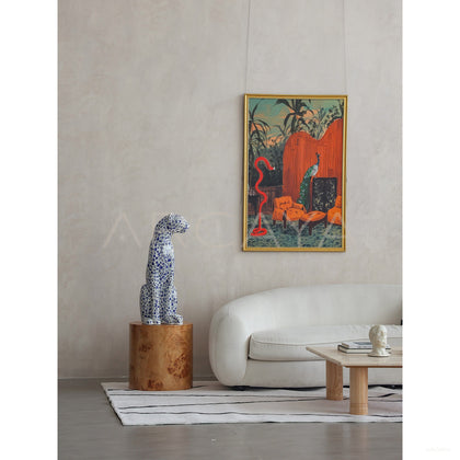 Lucky Leopard Sculpture - scene