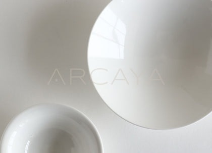 Sunxun Collab White Porcelain Conical Bowl Plate - scene