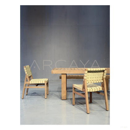 Teak Outdoor Dining Set Villa - scene