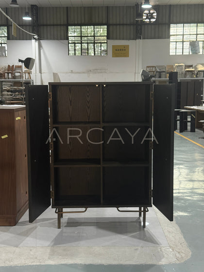 Italian Minimalist Mid Century Storage Cabinet - scene
