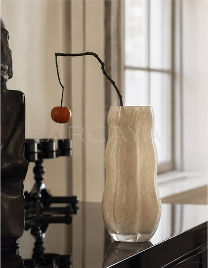 New Chinese Grey White Glass Vase - scene