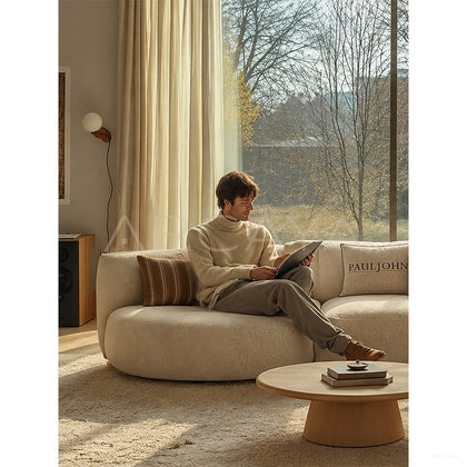Naturalist Curved Sofa - scene