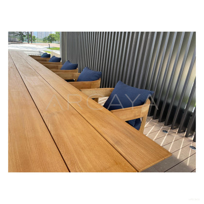 Burmese Teak Outdoor Long Table - scene