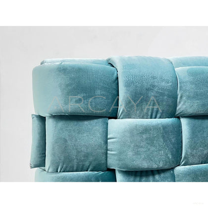 Block Patchwork Velvet Art Bed - scene