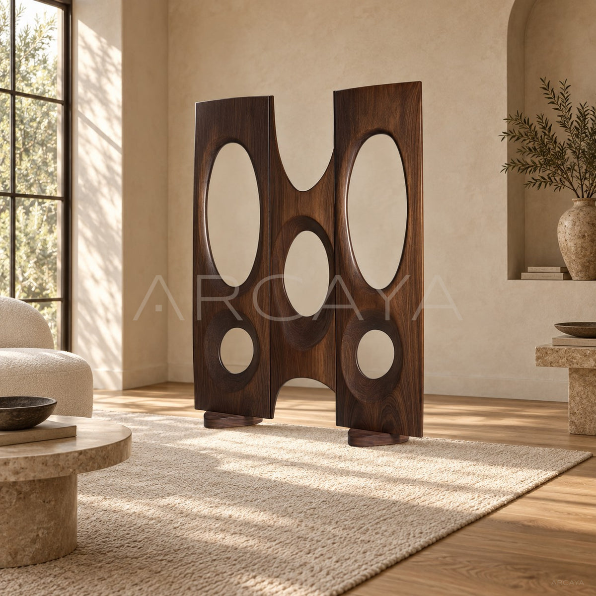 Yuanjing Round Folding Screen in detail