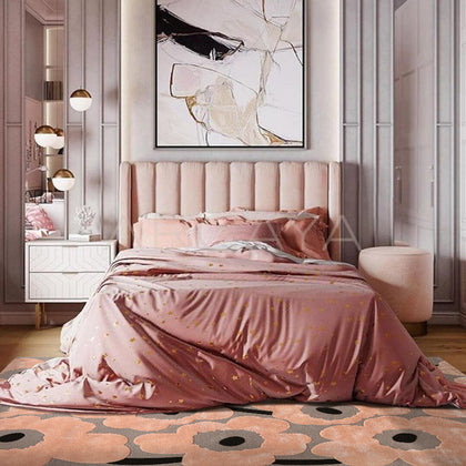 Classic Poppy Flower Rug - scene