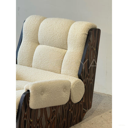 Mid Century Sherpa Lounge Chair - scene