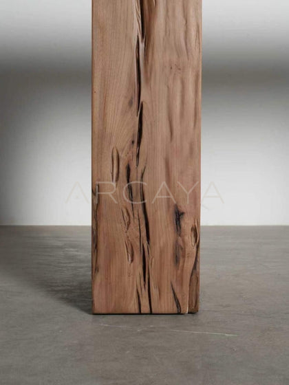 Wabi Sabi Oak Entryway Console - detail