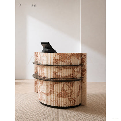 Bulgari Pink Reception Desk - scene