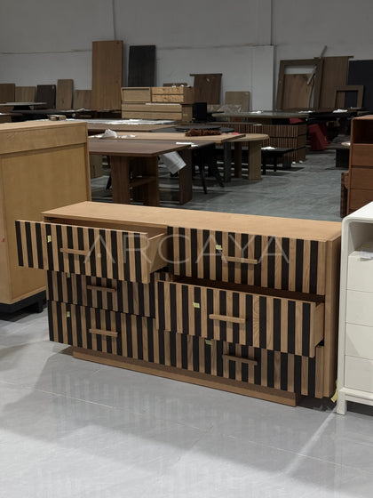 Mosaic Mid Century Solid Wood Chest Of Drawers - scene