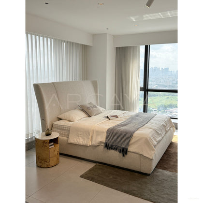Old Money High Headboard Bed - scene