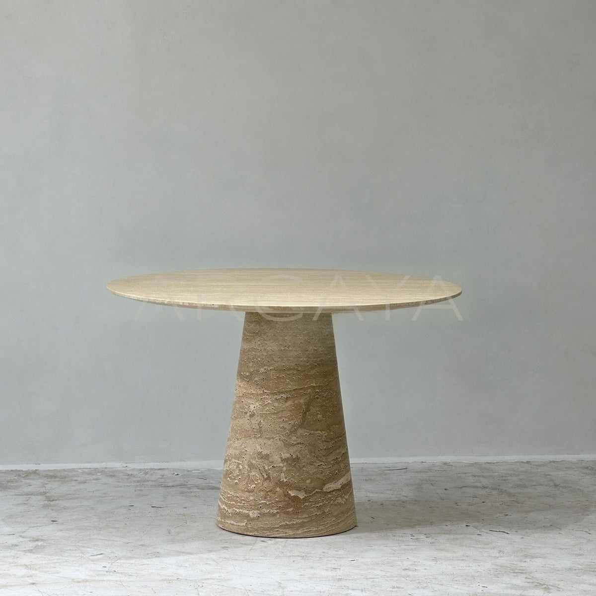 Natural Cream Travertine Dining Table - main