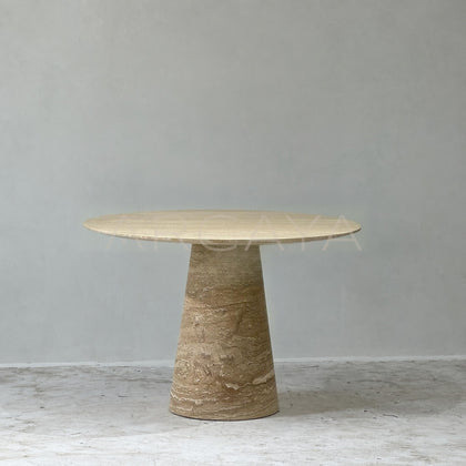 Natural Cream Travertine Dining Table - main