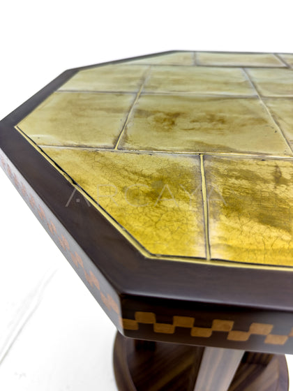 Mid Century Inlaid Side Table - detail