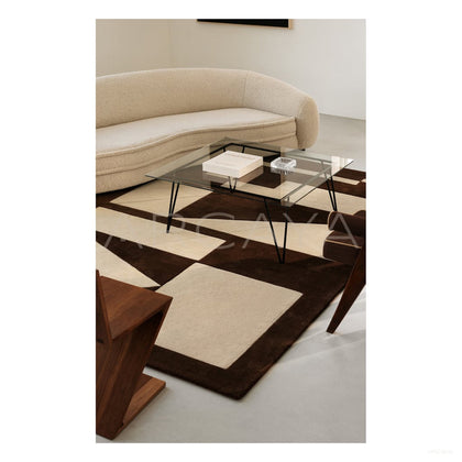 Cocoa Geometric Rug Dsm P031 C02 - scene