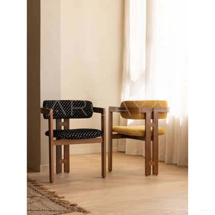 Skin Friendly Armrest Dining Chair - scene