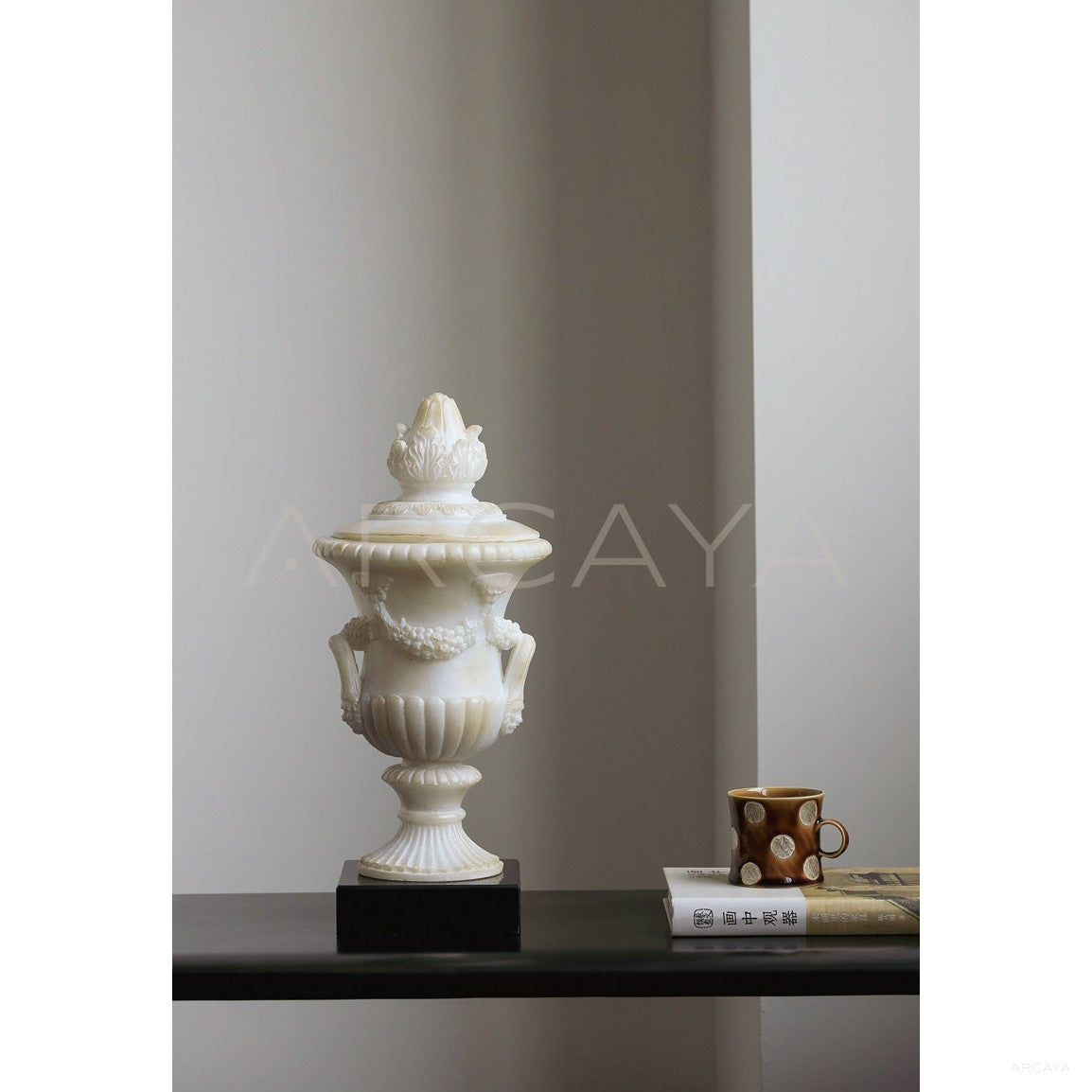 Mid Century Roman French Art Vase in detail
