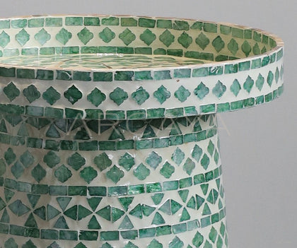 Nanyang Shell Inlay Mobile Side Table - scene