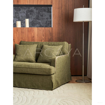 Souffle Vintage Green Sofa - scene