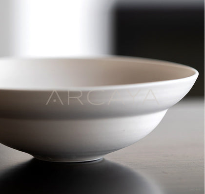 Amu Collab Plain White Soup Bowl - scene