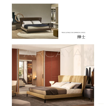 Gentleman Italian Minimalist Bed - scene