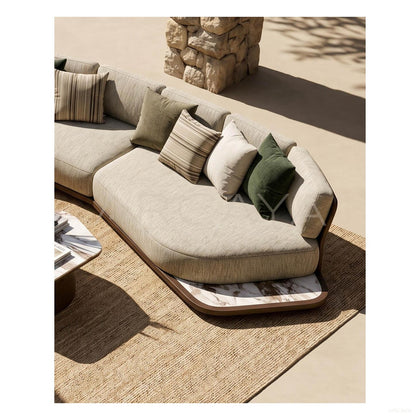 Outdoor Curved Sofa Courtyard - scene