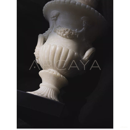 Faux Jade Carved Lidded Jar - scene